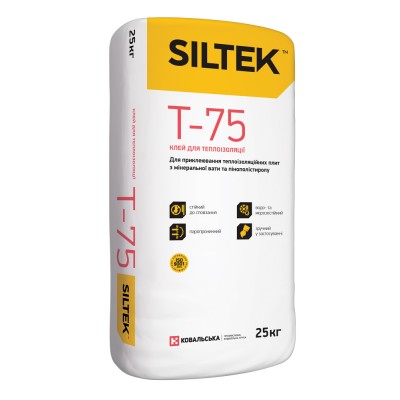 Клей для теплоізоляції Siltek Т-75 25 кг