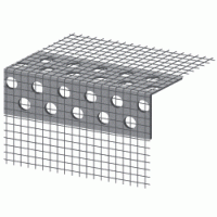 Куточок захисний перфорований із сіткою, 3000 мм.
