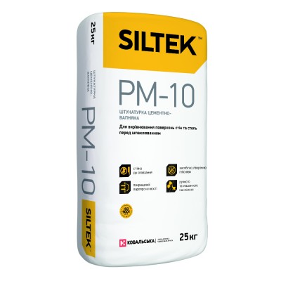 Штукатурка цементно-вапняна SILTEK PM-10 (GREY) 25 кг