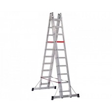 Двосекційна телескопічна алюмінієва драбина VIRASTAR 2x10 сходинок